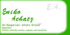 eniko achatz business card